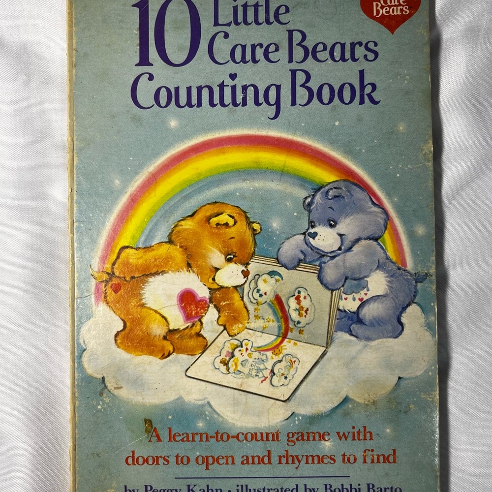 Vintage 1983 10 Little Care Bears Counting Board Book w/ Flaps Children’s